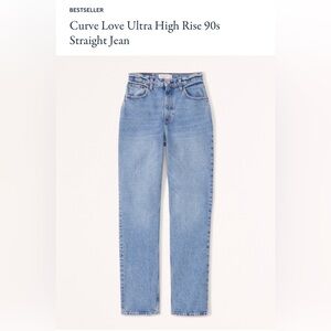 Abercrombie and Fitch Curve Love 90s straight Jean